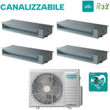 hisense climatizzatore condizionatore hisense quadri split inverter canalizzato canalizzabile 99912 con 4amw81u4raa r 32 wi fi optional 90009000900012000 con telecomando di serie e cablato incluso