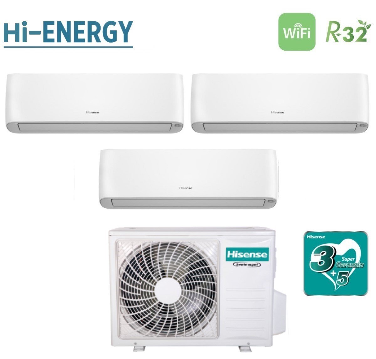 hisense climatizzatore condizionatore hisense trial split inverter serie energy pro plus hi energy 999 con 3amw72u4rjc r 32 wi fi integrato 900090009000