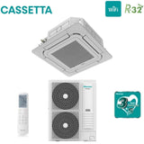 hisense condizionatore a cassetta hisense 48000 btu auc140ur4rkc8 trifase r 32 wi fi optional con telecomando e pannello