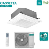 hisense condizionatore a cassetta hisense turbo 36000 btu auc105ur4rkc8 auw105u4rw8 r 32 wi fi optional con telecomando e pannello incluso