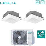 hisense condizionatore dual split a cassetta hisense 1212 con 3amw62u4rjc r 32 wi fi optional con telecomando