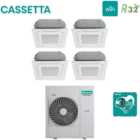 hisense condizionatore quadri split a cassetta hisense 99912 con 5amw125u4rta r 32 wi fi optional con telecomando e pannello
