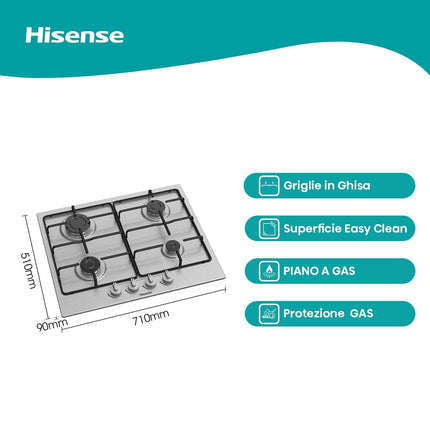 immagine-2-hisense-piano-cottura-a-gas-hisense-gm642xf-4-fuochi-l61xp51-acciaio-ean-3838782655388