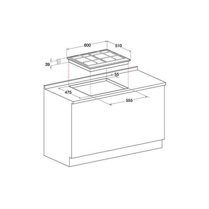 hotpoint piano cottura a gas hotpoint pcn 642 tixha 4 fuochi l59xp51 inox ean 8050147005712