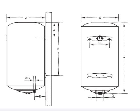isea scaldabagno elettrico isea swing plus 1205 ho attacco a sinistra