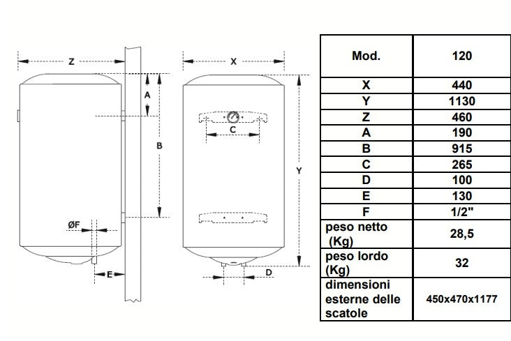 isea scaldabagno scaldacqua elettrico isea swing 120 litri ve verticale 5 anni di garanzia gruppo ferroli