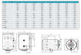 isea scaldabagno termoelettrico verticale isea swing plus mix heating ve 805 sx e330137i attacco a sinistra garanzia di 5 anni