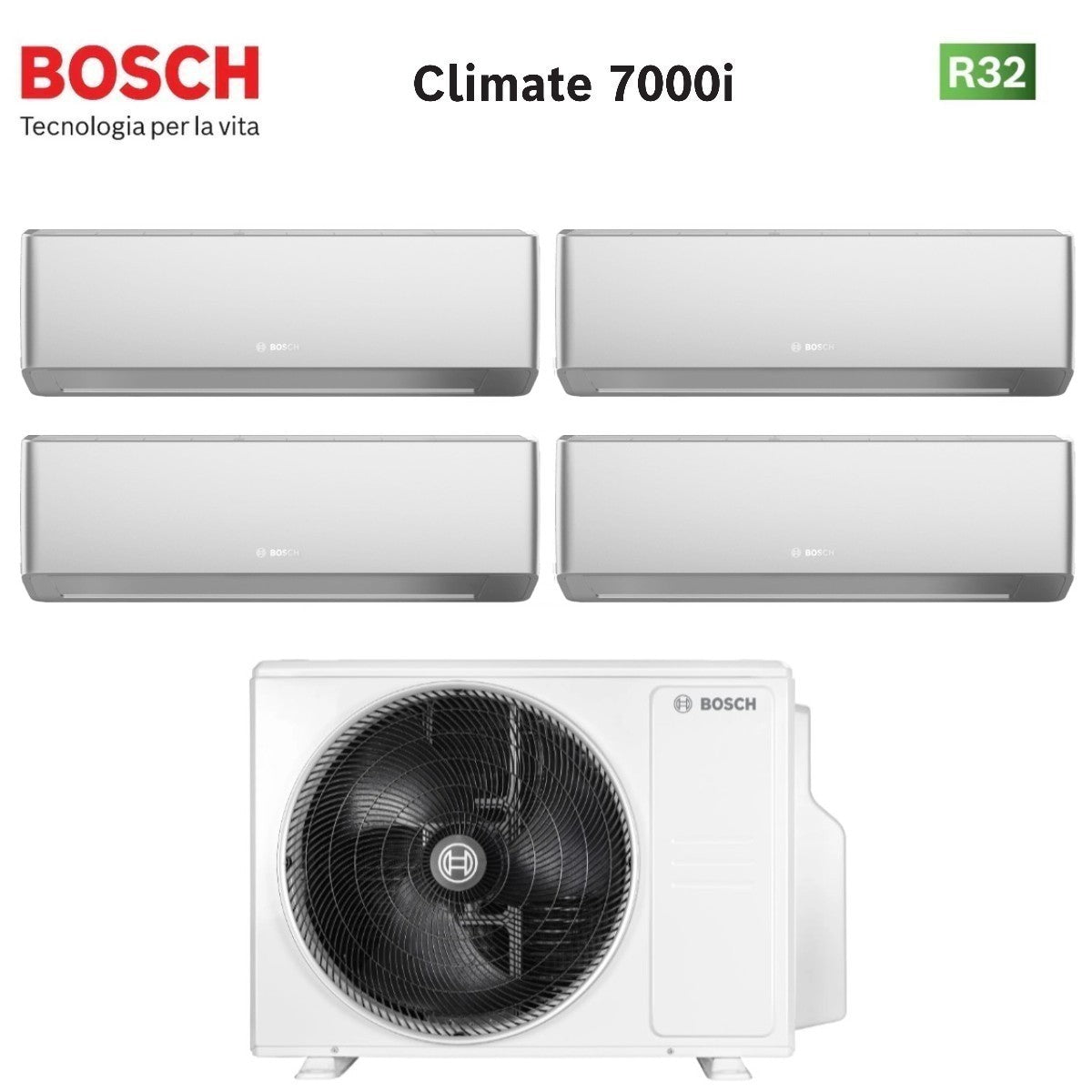 junkers bosch condizionatore quadri split bosch climate 7000i silver 77918 con 5000m 1054 e r 32 wi fi integrato