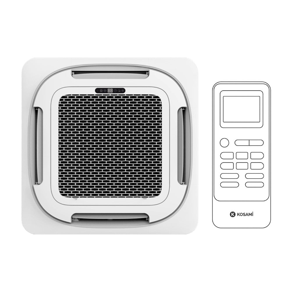 kosami condizionatore a cassetta kosami 36000 btu r 32 wi fi integrato con griglia e telecomando
