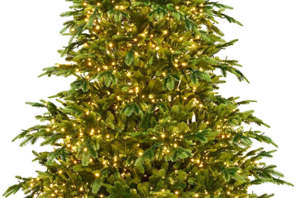 le stelle albero di natale artificiale verde le stelle cortina h 210cm x l 135cm super folto con 2650 luci led e 4835 rami