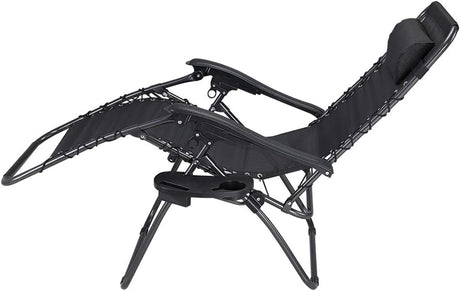 le stelle le stelle sedia sdraio zero gravity da giardino reclinabile pieghevole con telaio in pvc colore nero ean 8024299800617