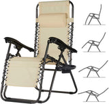 le stelle le stelle sedia sdraio zero gravity da giardino reclinabile pieghevole con telaio n pvc colore beige ean 8024299800600