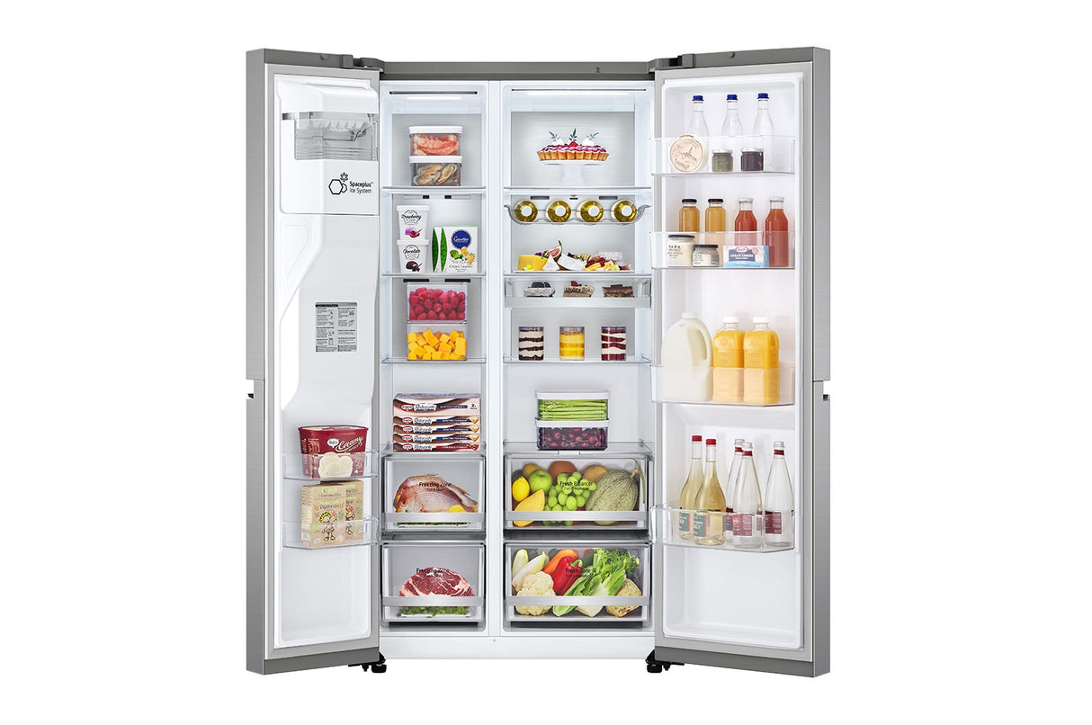 lg frigorifero americano lg side by side inverter wi fi smart thinq luce led 635 litri gslv90pzad