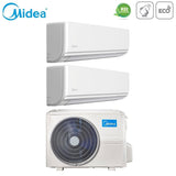 midea climatizzatore condizionatore midea dual split inverter serie exclusive 1212 con m2oe 18hfn8 q r 32 wi fi optional 1200012000