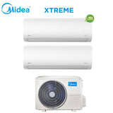 midea climatizzatore condizionatore midea dual split inverter serie xtreme 1218 con m4o 36fn8 q r 32 wi fi integrato 1200018000 novita