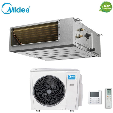 midea condizionatore canalizzato midea 36000 btu mtj 36hwfnxga trifase r 32 wi fi integrato con telecomando e comando a filo