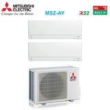 mitsubishi electric climatizzatore condizionatore mitsubishi electric dual split inverter linea plus serie msz ay 1212 btu con mxz 2f53vf wi fi integrato r 32 1200012000 a