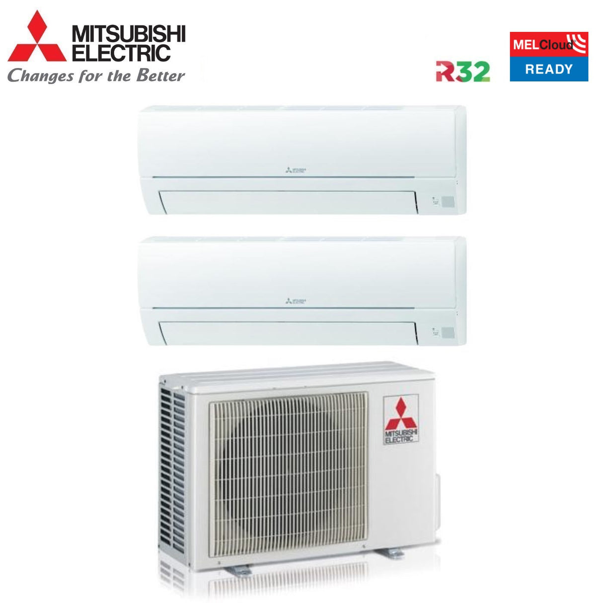 mitsubishi electric climatizzatore condizionatore mitsubishi electric dual split inverter serie smart msz hr 1212 con mxz 2ha50vf r 32 wi fi optional 1200012000 ean 8059657010513