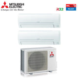 mitsubishi electric climatizzatore condizionatore mitsubishi electric dual split inverter serie smart msz hr 1212 con mxz 2ha50vf r 32 wi fi optional 1200012000 ean 8059657010513