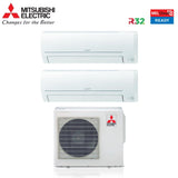 mitsubishi electric climatizzatore condizionatore mitsubishi electric dual split inverter serie smart msz hr 1215 con mxz 3ha50vf r 32 wi fi optional 1200015000 ean 8059657010544