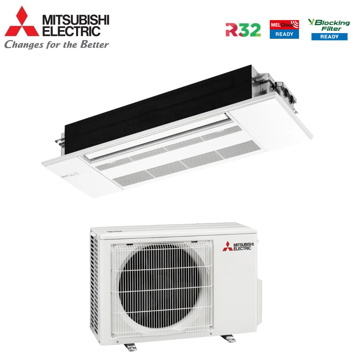 mitsubishi electric climatizzatore condizionatore mitsubishi electric inverter cassetta 1 via 12000 btu mlz kp35vf r 32 novita wi fi optional slz kp
