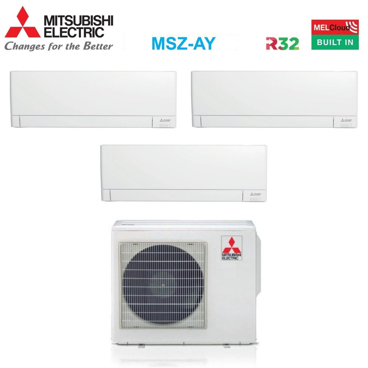 mitsubishi electric climatizzatore condizionatore mitsubishi electric trial split inverter linea plus serie msz ay 9915 btu con mxz 3f68vf wi fi integrato r 32 9000900015000