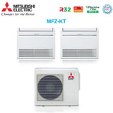 mitsubishi electric climatizzatore condizionatore mitsubishi pavimento dual split inverter serie mfz kt 1212 con mxz 3f68vf2 r 32 1200012000 novita