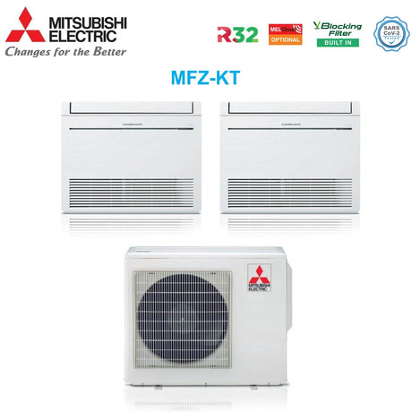 mitsubishi electric climatizzatore condizionatore mitsubishi pavimento dual split inverter serie mfz kt 1212 con mxz 3f68vf2 r 32 1200012000 novita