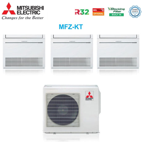 mitsubishi electric climatizzatore condizionatore mitsubishi pavimento trial split inverter serie mfz kt 9912 con mxz 3f54vf3 r 32 9000900012000 novita