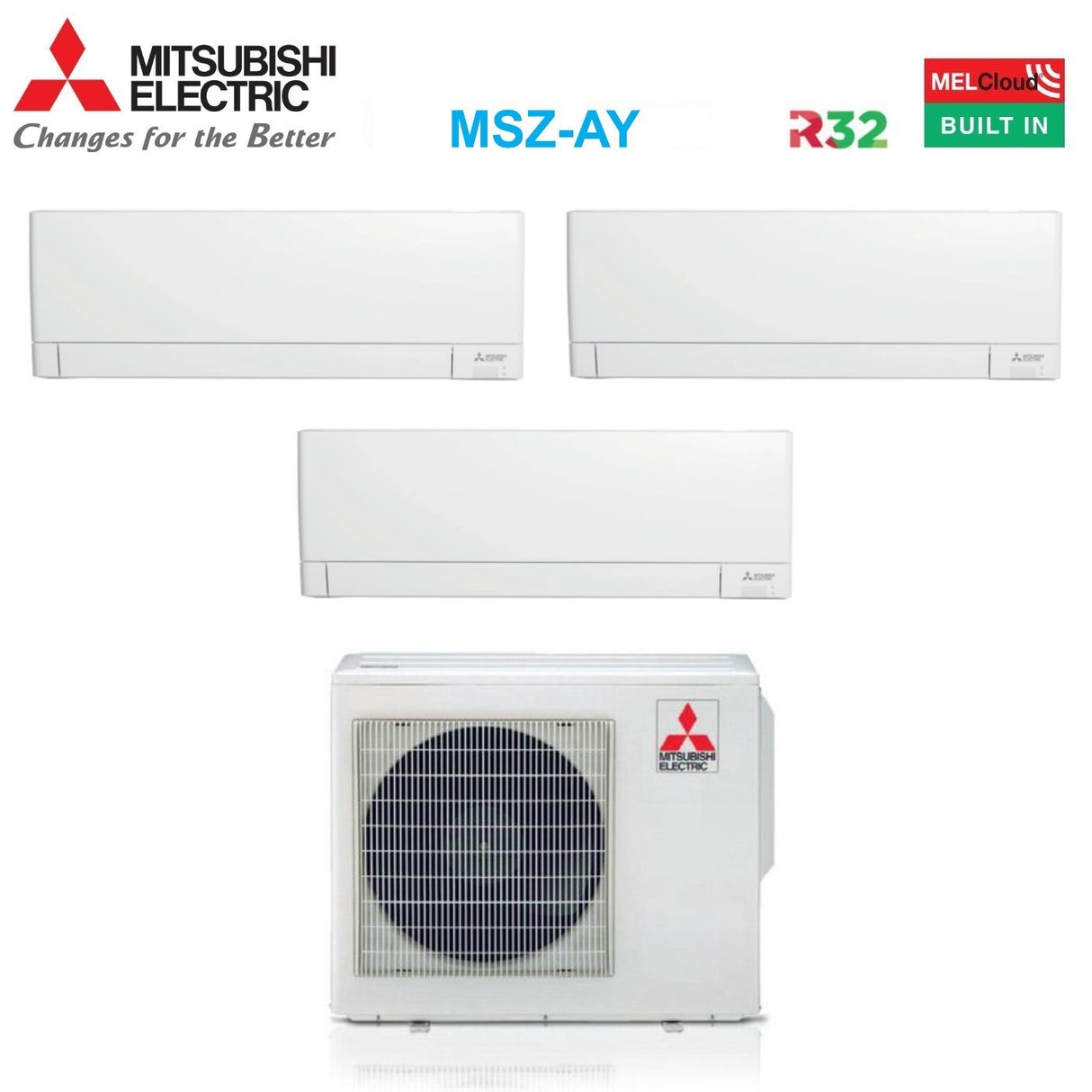 mitsubishi electric condizionatore trial split mitsubishi electric linea plus msz ay 7912 con mxz 3f68vf r 32 wi fi integrato