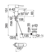 nobili miscelatore lavabo monocomando nobili sand