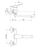 nobili miscelatore lavello a parete nobili hof cromo