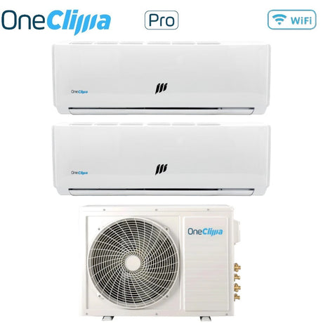 oneclima climatizzatore condizionatore oneclima dual split inverter serie pro 1818 con mlt27x3y24 r 32 wi fi optional 1800018000