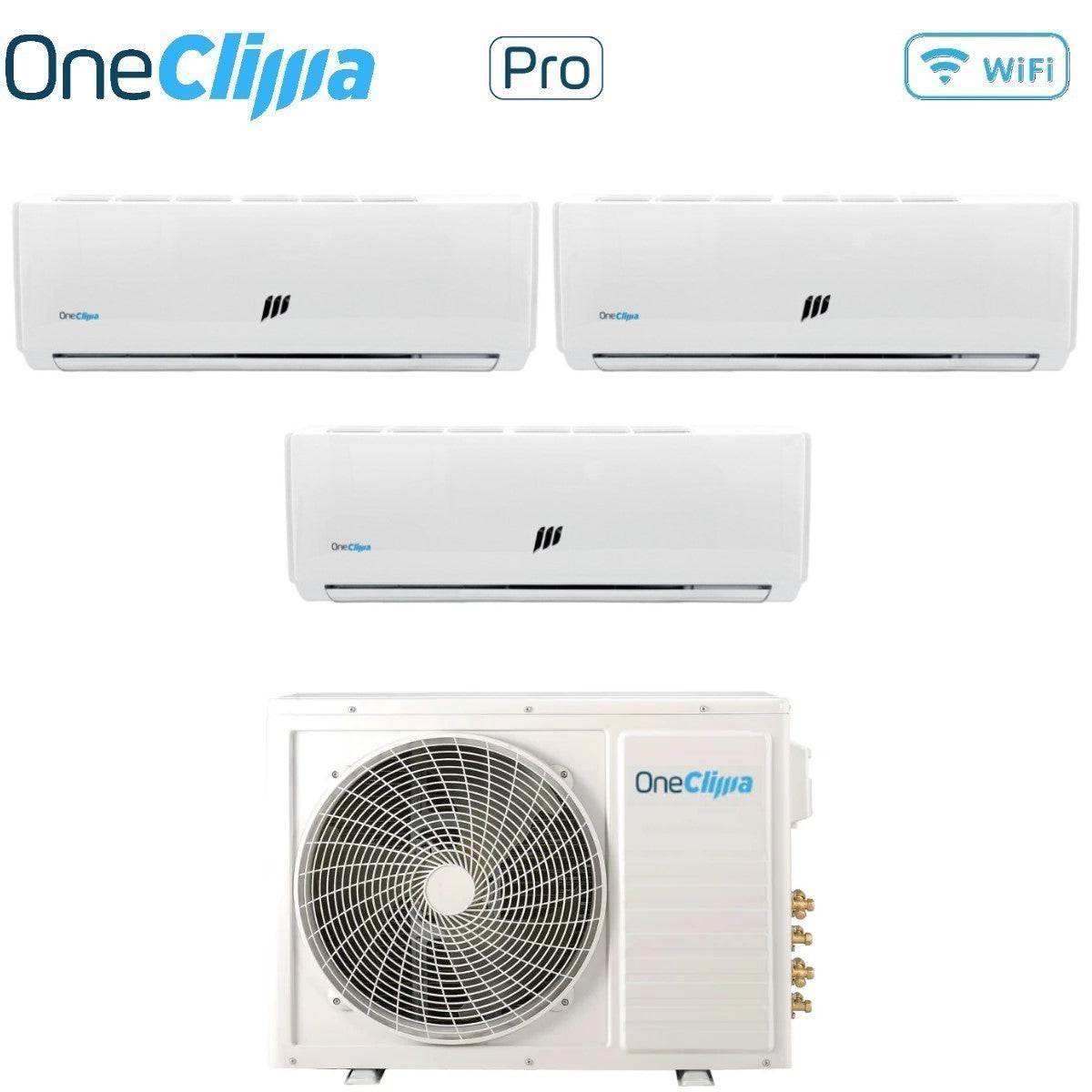 oneclima climatizzatore condizionatore oneclima trial split inverter serie pro 91218 con mlt27x3y24 r 32 wi fi optional 90001200018000