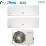 oneclima condizionatore dual split oneclima ultra 912 con mlt14x2y24 r 32 wi fi integrato pannello telato