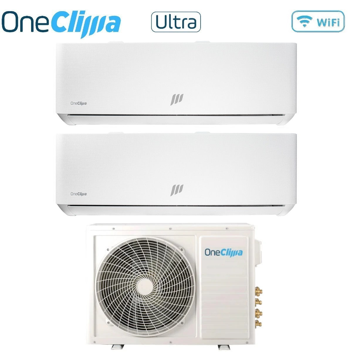 oneclima condizionatore dual split oneclima ultra 912 con mlt18x2y24 r 32 wi fi integrato pannello telato