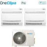 oneclima condizionatore oneclima dual split console 1212 con mlt18x2y24 r 32 wi fi optional con telecomando di serie