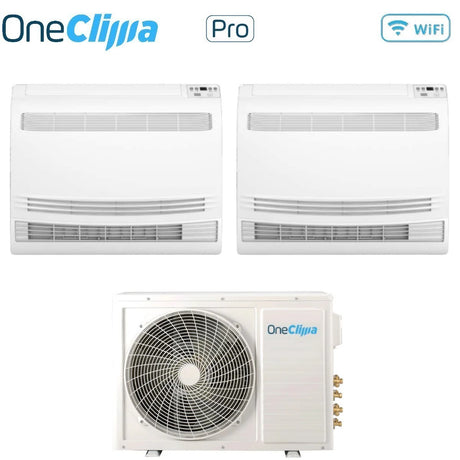 oneclima condizionatore oneclima dual split console 1818 con mlt27x3y24 r 32 wi fi optional con telecomando di serie