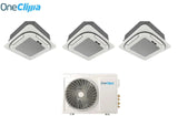 oneclima condizionatore oneclima trial split cassetta 4 vie 121212 con mlt27x3y24 r 32 wi fi optional griglia inclusa e telecomando di serie