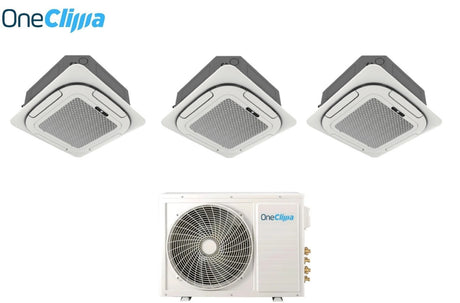 oneclima condizionatore oneclima trial split cassetta 4 vie 121212 con mlt27x3y24 r 32 wi fi optional griglia inclusa e telecomando di serie