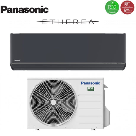panasonic climatizzatore condizionatore panasonic inverter serie etherea dark 7000 btu cs xz20xkew h r 32 wi fi integrato colore grigio grafite