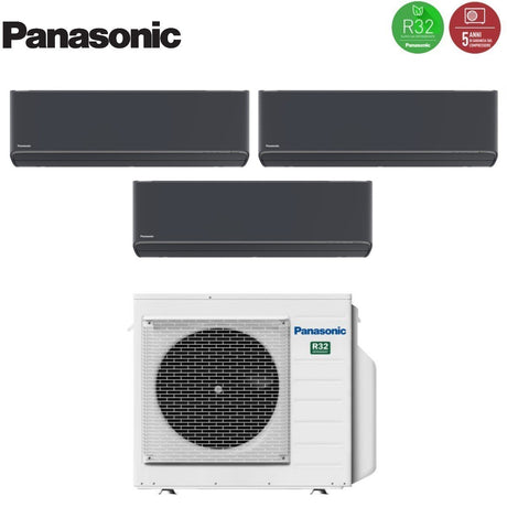 panasonic climatizzatore condizionatore panasonic trial split inverter serie etherea dark 799 con cu 3z52tbe r 32 wi fi integrato colore grigio grafite 700090009000
