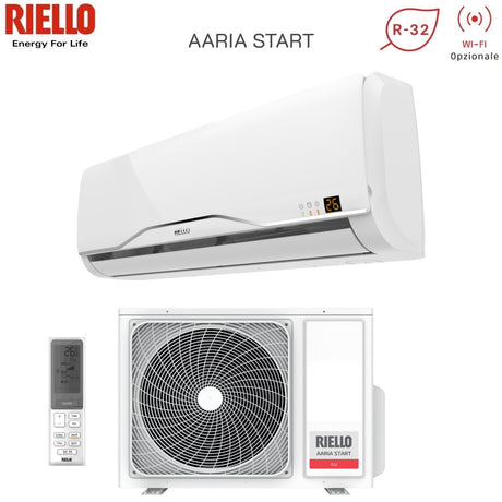 riello climatizzatore condizionatore riello inverter serie aaria start 24000 btu amw70st r 32 classe a wi fi optional ean 8059657003508
