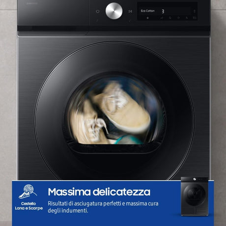 samsung asciugatrice samsung dv90db7845gbu3 wifi 9 kg classe a pompa di calore a85xl60xp60 nero