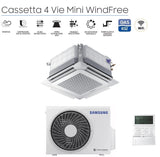 samsung climatizzatore condizionatore inverter samsung cassetta 4 vie mini windfree 9000 btu r 32 ac026rnndkg con pannello e comando a filo novita 1