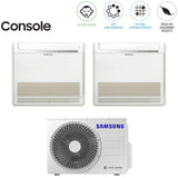 samsung climatizzatore condizionatore samsung dual split inverter console 912 con aj050txj2kgeu r 32 900012000 con telecomando incluso novita