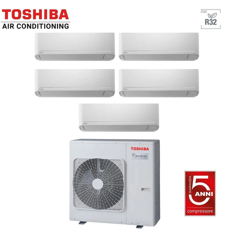 toshiba climatizzatore condizionatore toshiba penta split inverter serie seiya 777710 77779 ras 4m27u2avg e r 32 wi fi optional 700070007000700010000 70007000700070009000