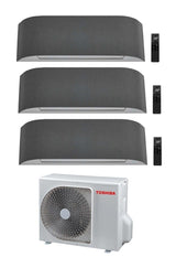 toshiba climatizzatore condizionatore toshiba trial split inverter serie haori 100001000013000 9000900012000 con ras 3m18u2avg e wi fi integrato grigio chiarogrigio scuro 101013 9912 novita grigio chiaro