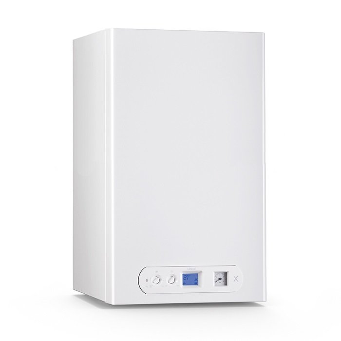 unical caldaia unical x 32 c a condensazione low nox 6 completa di kit scarico fumi metano in acciaio inox erp