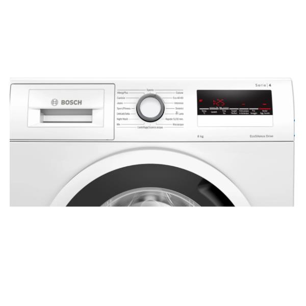 bosch lavatrice a carica frontale bosch 8 kg serie 4 ecosilence drive 1200 giri wan24258it classe c ean 4242005207701